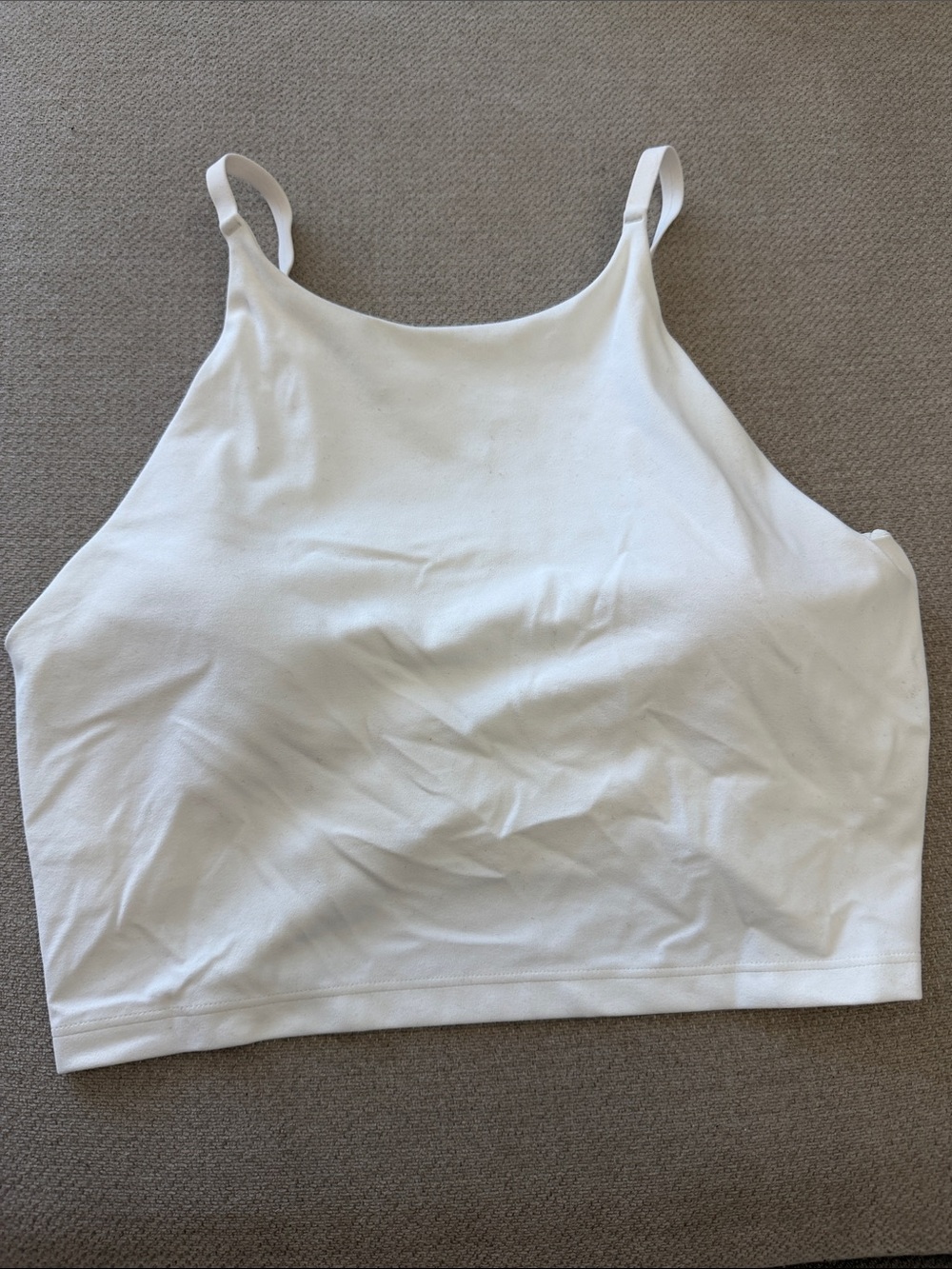 White Women's Cropped Tank Top